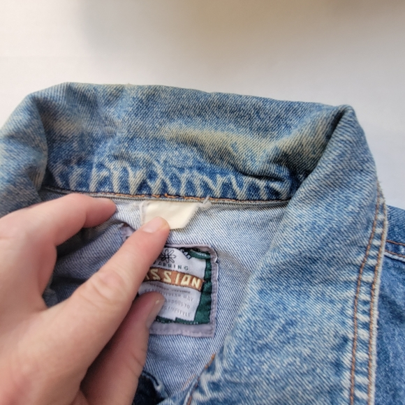 Vintage fission denim mens Jean jacket large - Picture 5 of 9